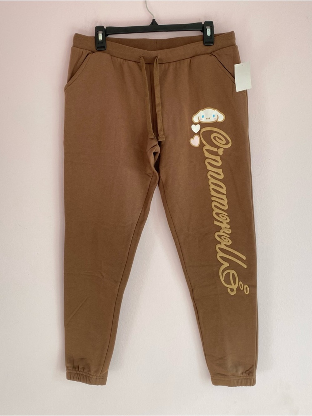 NEW Cinnamoroll Brown Jogger Sweatpants size Large